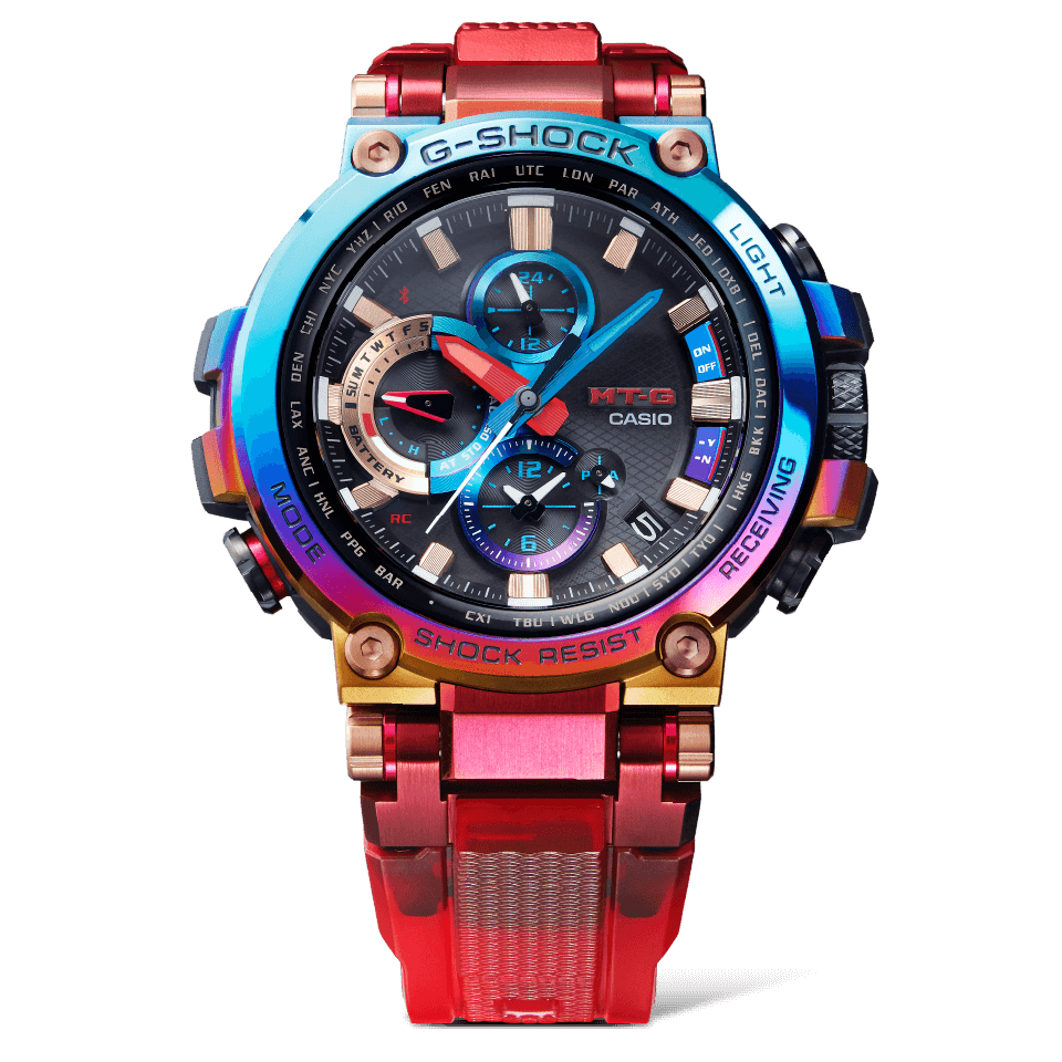 Zegarek G-SHOCK Exclusive MTG-B1000VL-4AER przedstawiony od frontu