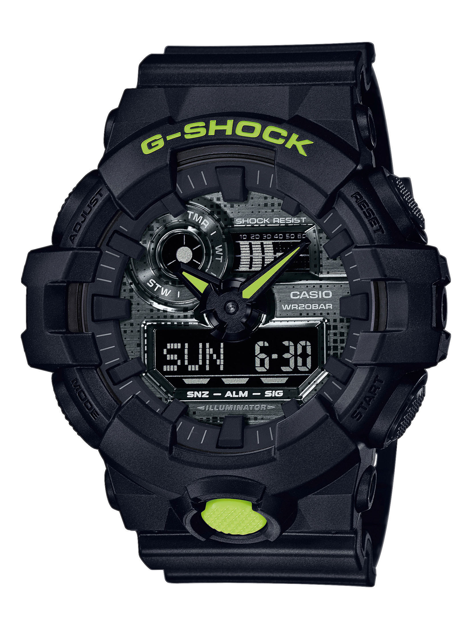 Zdjecie zegarka G-SHOCK GA-700DC-1AER pokazanego bokiem