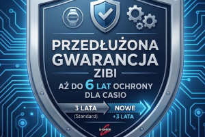 📣 Zyskaj aż do 6 lat spokoju! Przedłuż gwarancję na swój zegarek CASIO ⌚